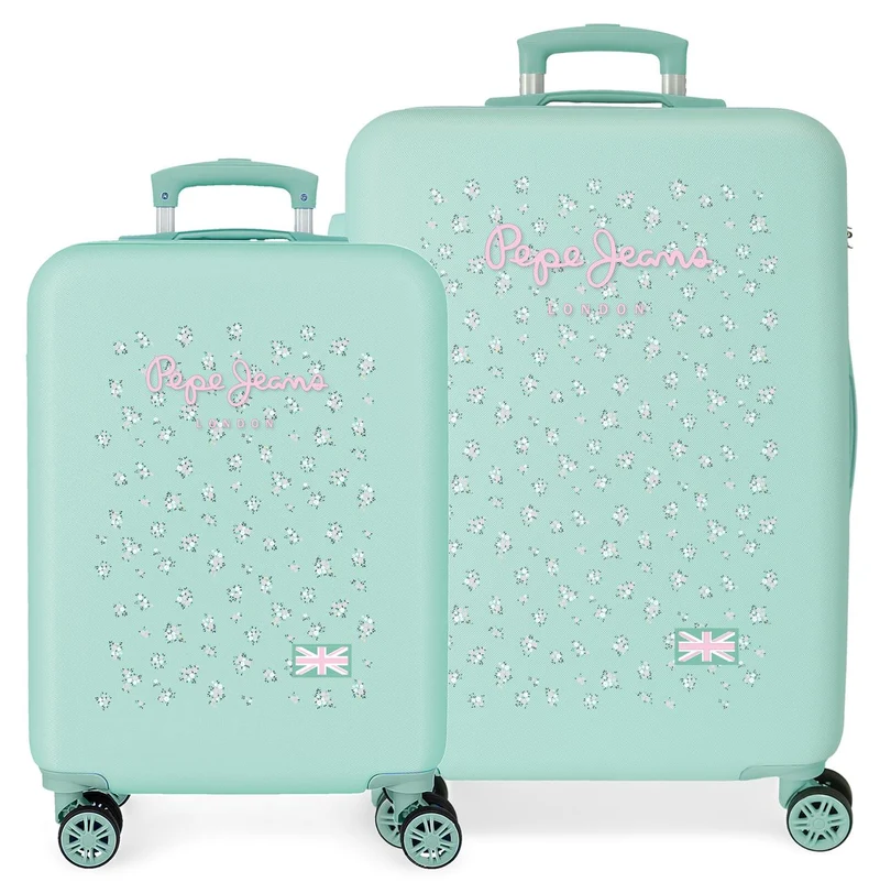 6041442 SET/2 TROLLEY ABS 55-65CM. 4R. PJL NORA TURQUESA