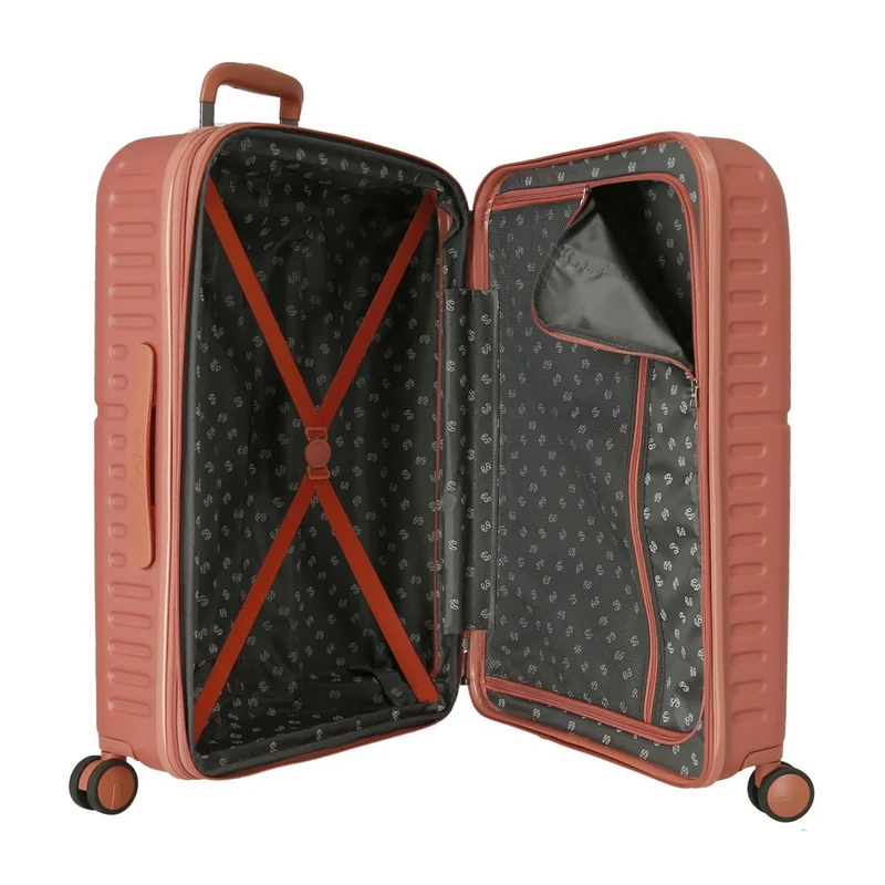 7689226 TROLLEY ABS 70CM. C/EXP. 4R. PJL HIGHLIGHT TERRACOTA