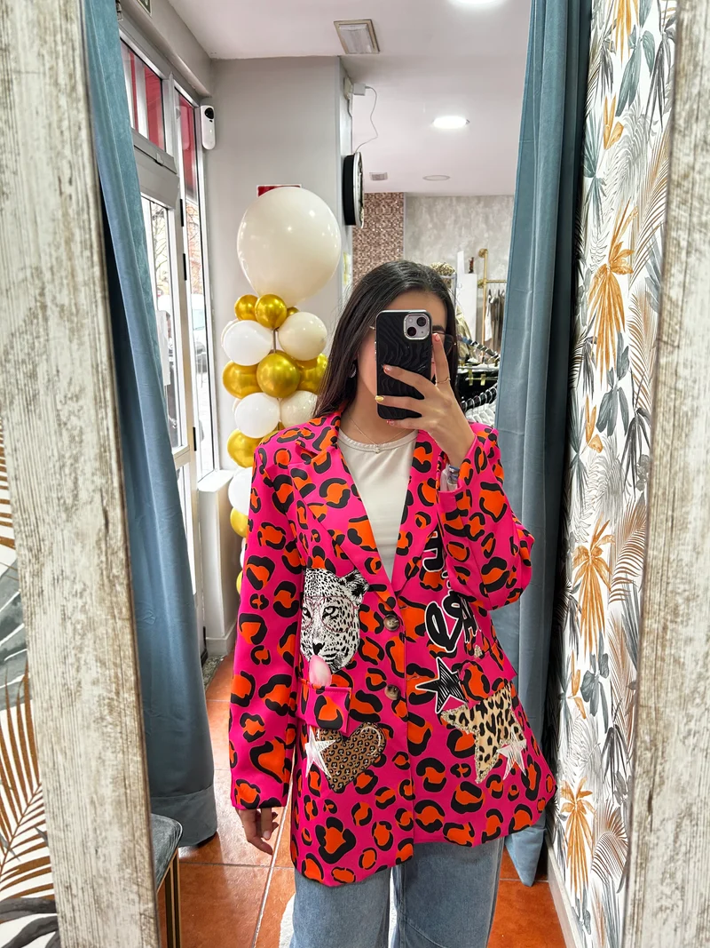Blazer guepardo espalda