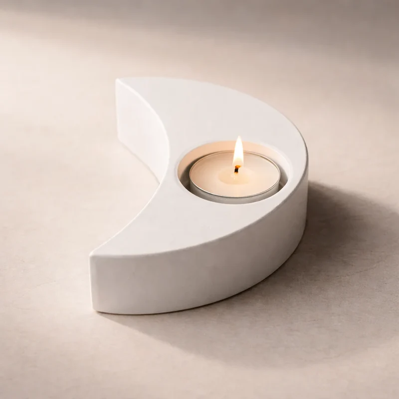 Porta vela Media Luna (Molde de silicona)