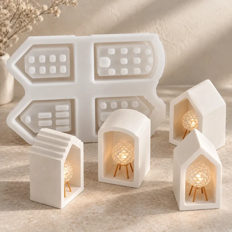 Casas x4 (Molde de silicona)