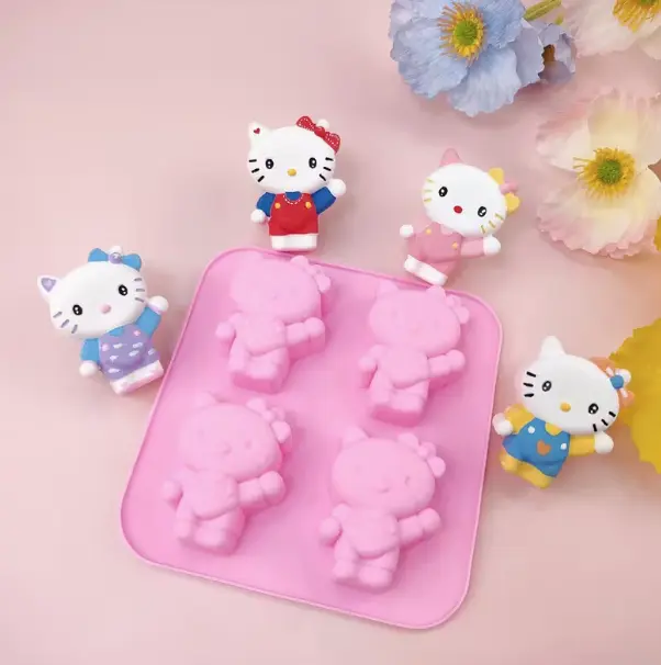 Hello Kitty x4 (Molde de silicona)