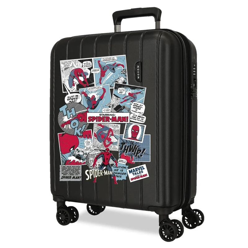 TROLLEY ABS 55CM.4R.C/EXP. SPIDERMAN COMIC NEGRO C.172