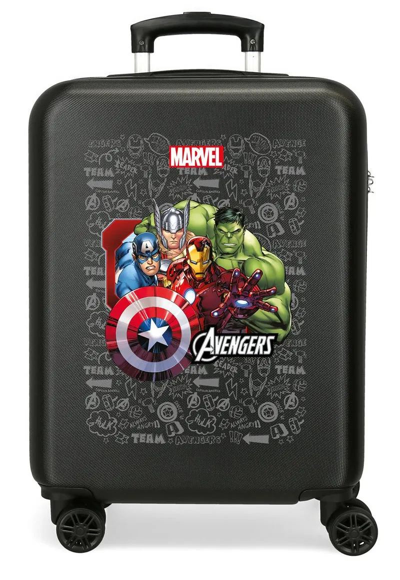 TROLLEY ABS 55CM.4R. TEAM AVANGERS NEGRO C.100