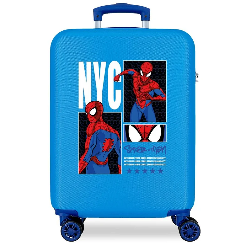 TROLLEY ABS 55CM.4R. SPIDERMAN GREAT POWER AZULON C.100