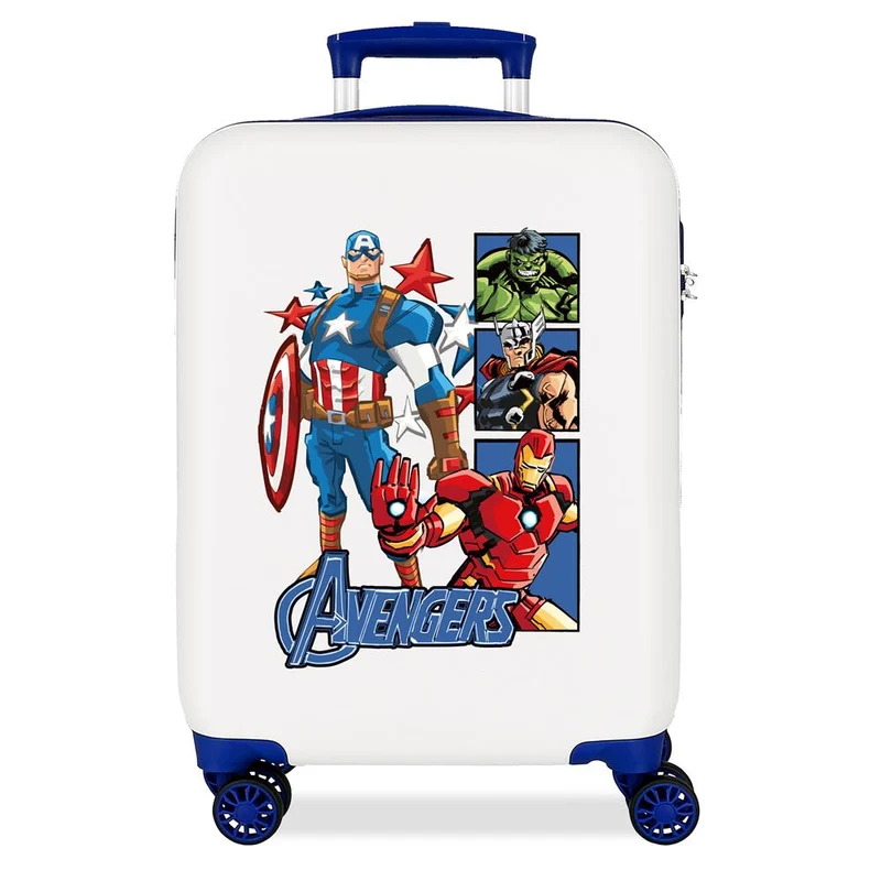TROLLEY ABS 55CM.4R. AVENGERS BLANCO-AZUL C.100