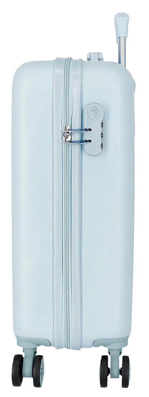 4341111 TROLLEY ABS 55CM. 4R. FROZEN FOREVER AZUL CLARO