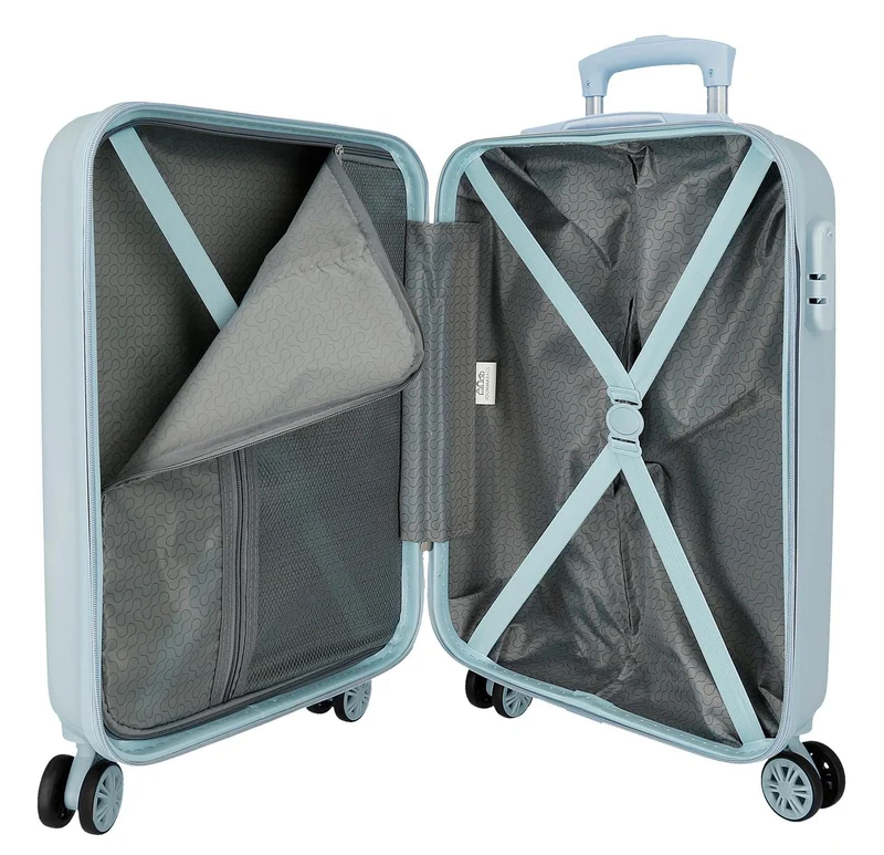 4341111 TROLLEY ABS 55CM. 4R. FROZEN FOREVER AZUL CLARO
