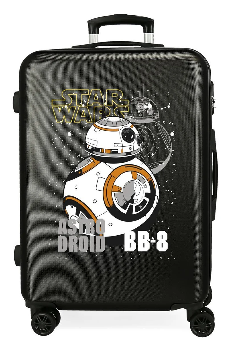 3461821 TROLLEY ABS 65CM. 4R. STAR WARS DROIDS BB8 NEGRO