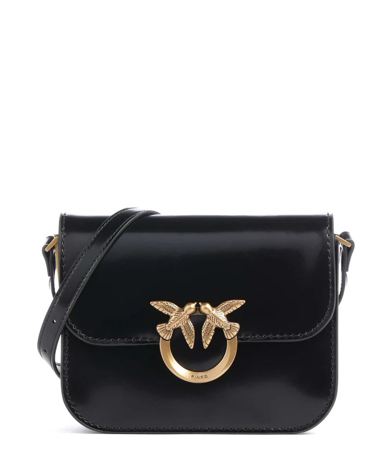 Pinko Love Box Mini Bandolera nero/antique gold