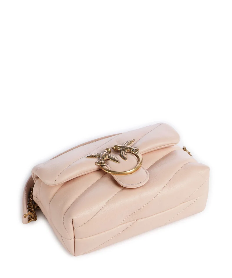 Pinko Love Puff Baby Bolso de hombro rosa cammeo/antique gold