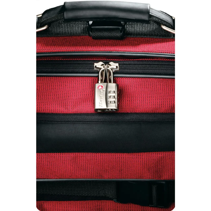 30mm wide set your own combination TSA Approved luggage padlock; nickel