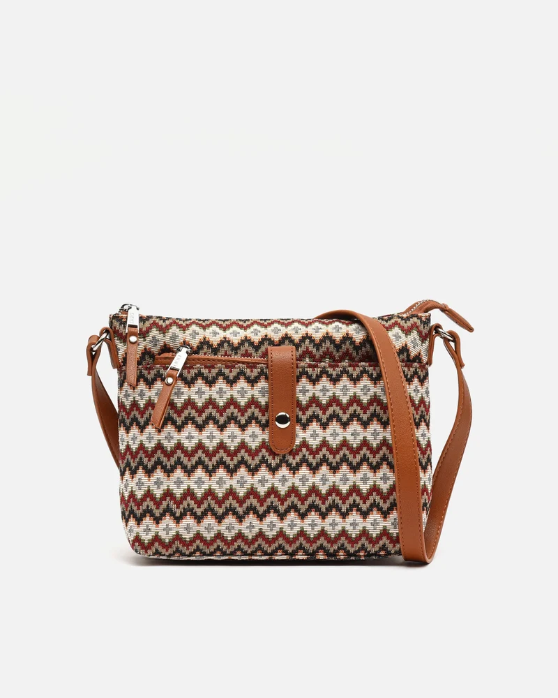 Penji bolso bandolera pequeño con estampado jacquard y neceser pequeño ED.