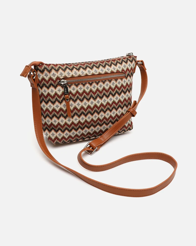 Penji bolso bandolera pequeño con estampado jacquard y neceser pequeño ED.
