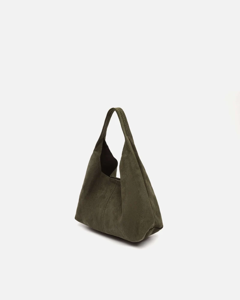Pologito-1 bolso hobo de mano mini efecto ante con neceser