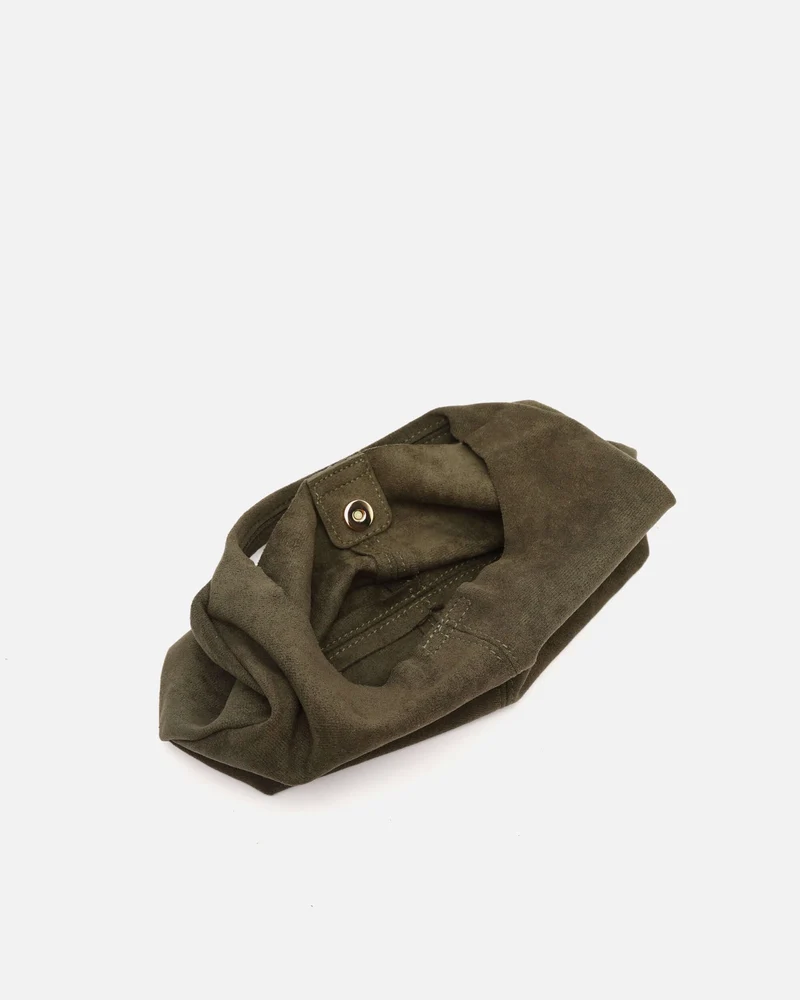 Pologito-1 bolso hobo de mano mini efecto ante con neceser