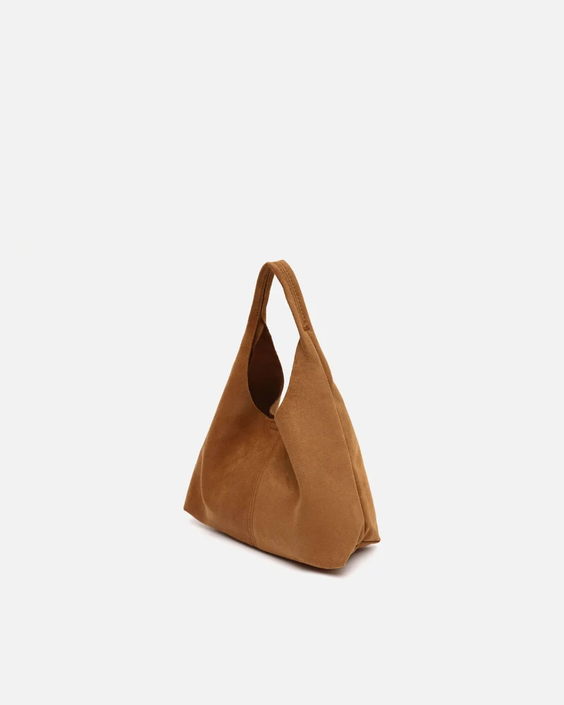 Pologito-1 bolso hobo de mano mini efecto ante con neceser