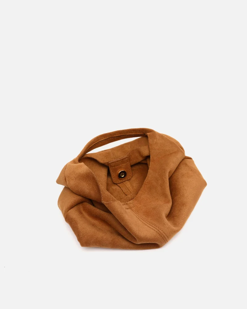 Pologito-1 bolso hobo de mano mini efecto ante con neceser