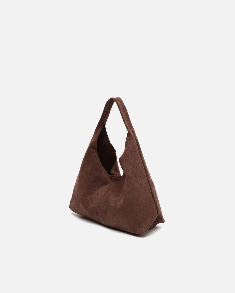 Pologito-1 bolso hobo de mano mini efecto ante con neceser