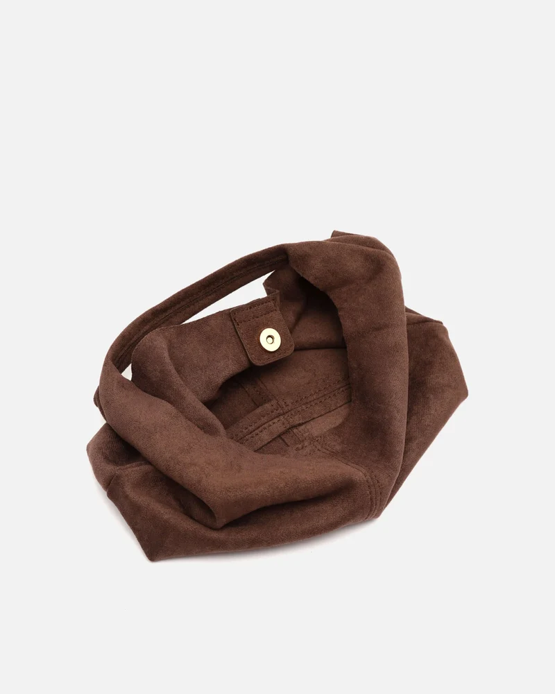 Pologito-1 bolso hobo de mano mini efecto ante con neceser