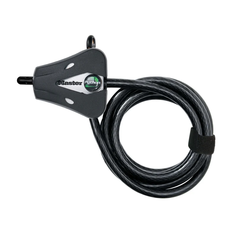 1,8m long x 8mm diameter Python™ adjustable locking cable; black