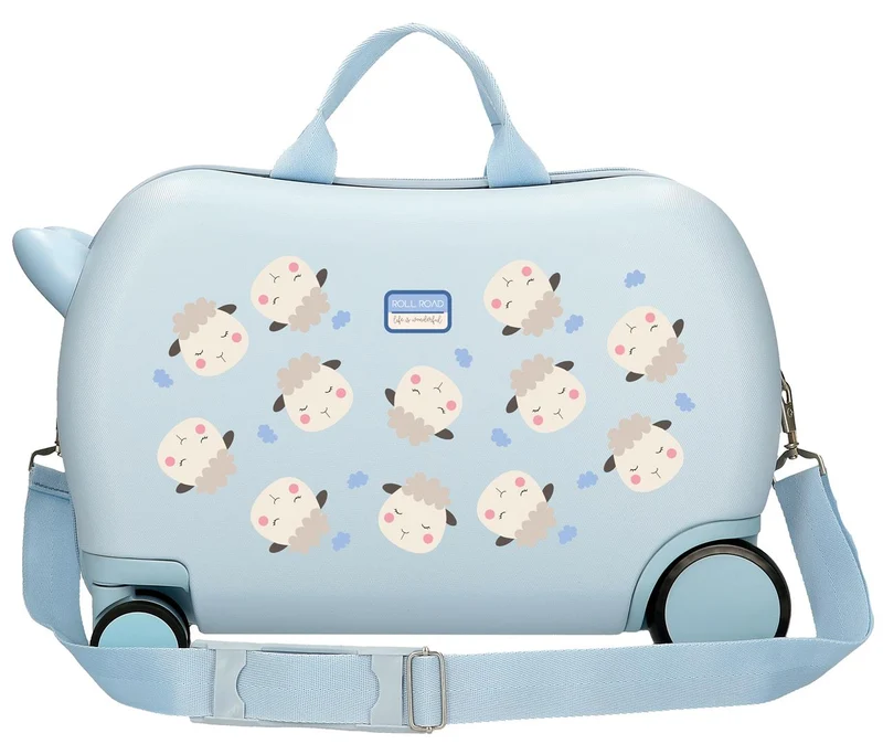 4191011 MALETA INF.ABS 4R.(2 MULTI.) 45CM. RR BABY PETS AZUL