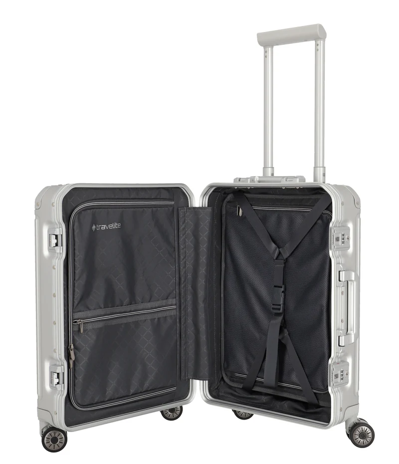 TRAVELITE – Maleta ALUMINIO NEXT 2.0 con Bolsillo para PC 15.6" – CABINA 55CM