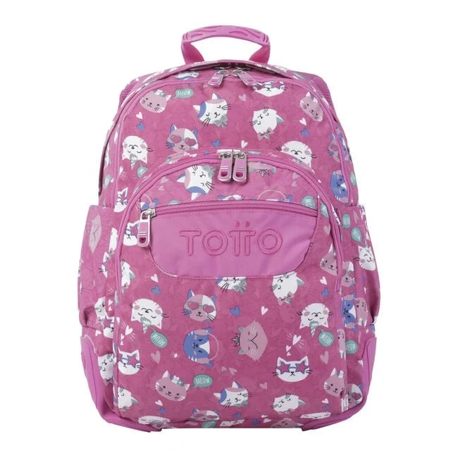 TOTTO Mochila escolar - Crayoles- 8IW- Fiesta Gatitos