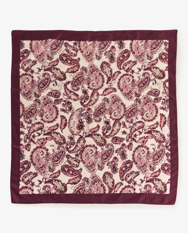 PAÑUELO PAISLEY BURDEOS