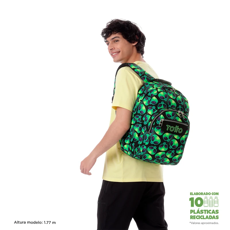 TOTTO Mochila escolar adaptable a carro Ali 6DS - Acuareles