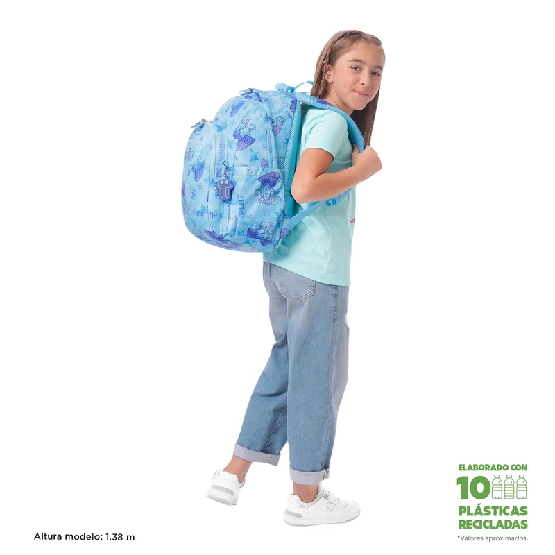 TOTTO Mochila escolar adaptable a carro Polar 1FY- Acuareles