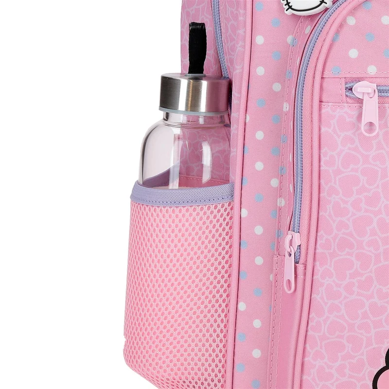 20321T1 MOCHILA ADAP. 25CM. C/CARRO. HELLO KITTY HEARTS & DO