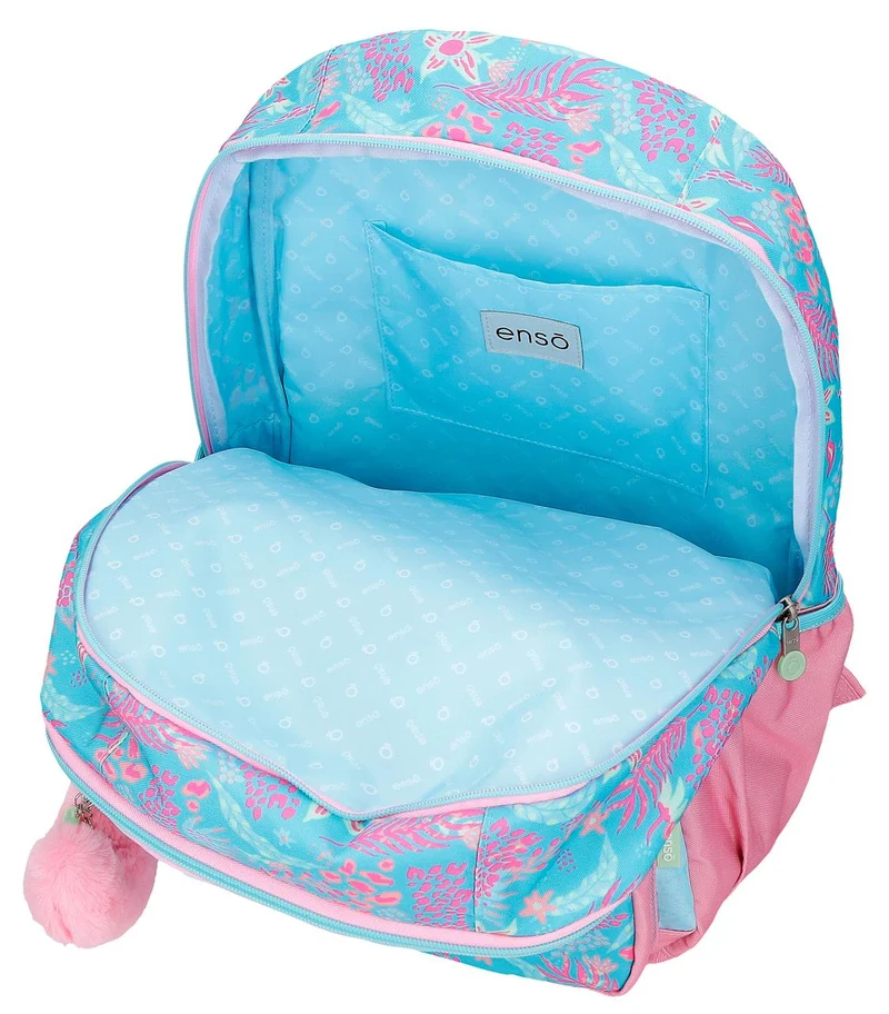 98127T1 MOCHILA ADAP. 44CM. C/CARRO. ENSO JUNGLE MOOD