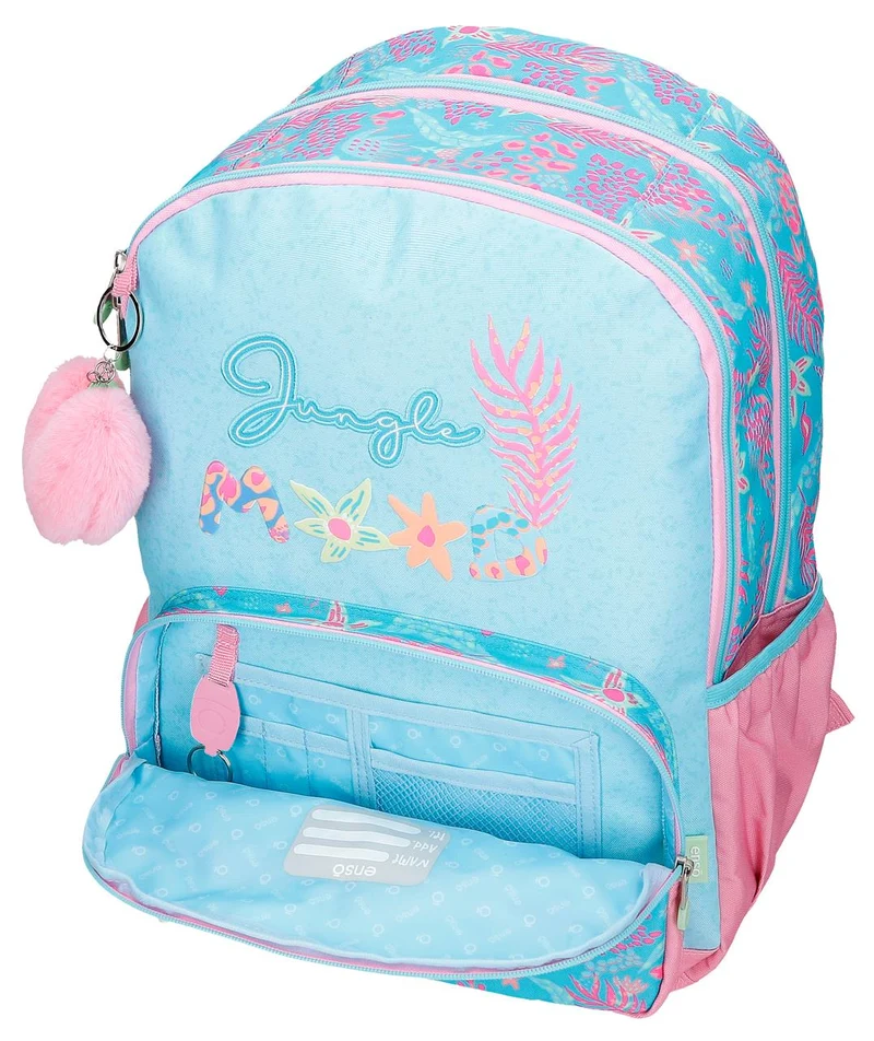 98127T1 MOCHILA ADAP. 44CM. C/CARRO. ENSO JUNGLE MOOD