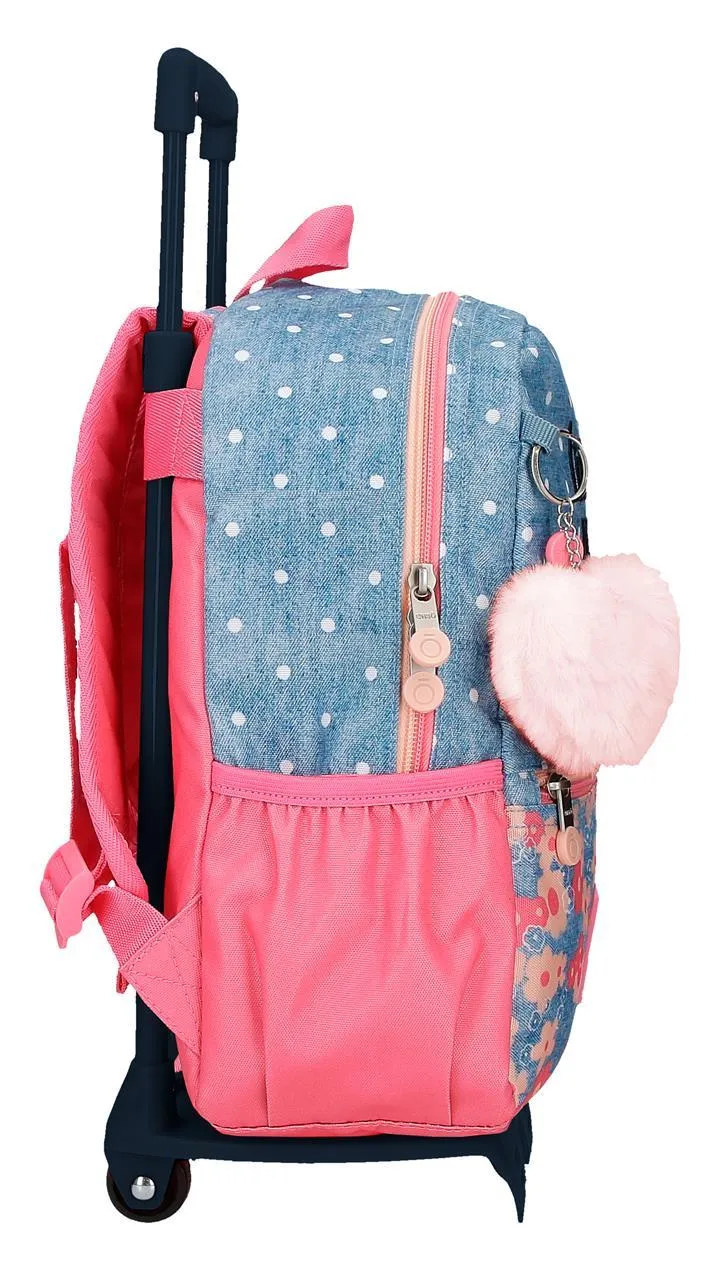 94923T1 MOCHILA ADAP. 32CM. C/CARRO. ENSO LITTLE DREAMS