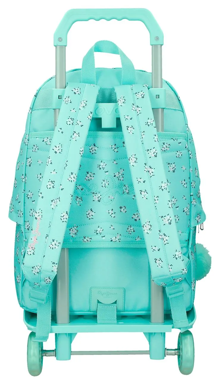 60423V2 MOCHILA ADAP. 44CM. C/CARRO. PJL NORA TURQUESA