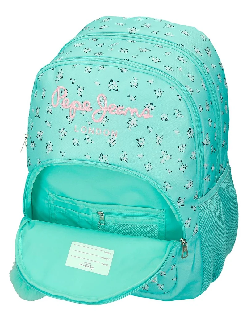 60425V2 MOCHILA ADAP. 44CM 2C. C/CARRO. PJL NORA TURQUESA