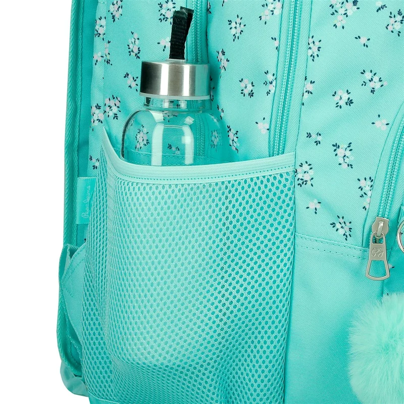 60425V2 MOCHILA ADAP. 44CM 2C. C/CARRO. PJL NORA TURQUESA