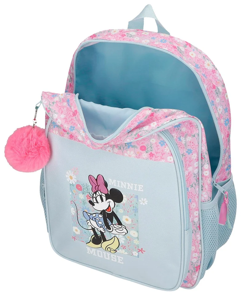 49223T2 MOCHILA ADAP. 33CM. C/CARRO. MINNIE HAPPY