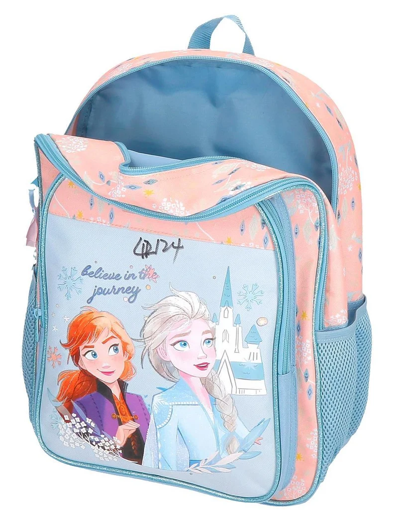 42124T1 MOCHILA ADAP. 40CM 2C. C/CARRO. FROZEN BELIEVE IN TH