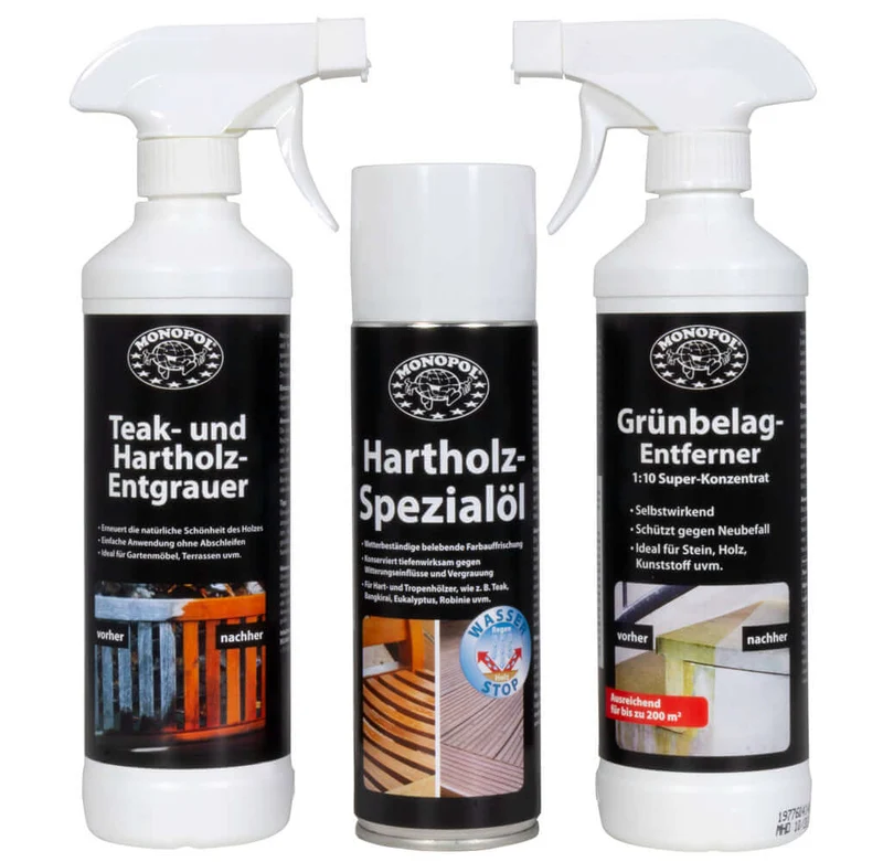 Reinigerset 3tlg für Gartenmöbel, je 500ml, VE-8