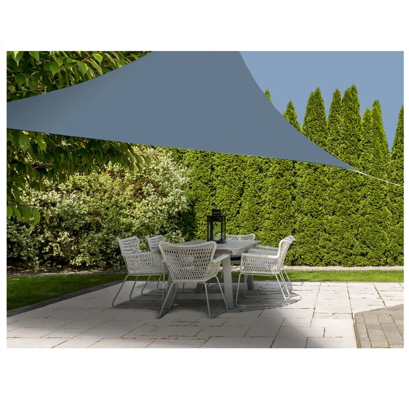 Dreieck-Sonnensegel 3x3x3m, Farbe stahlblau, VE-8