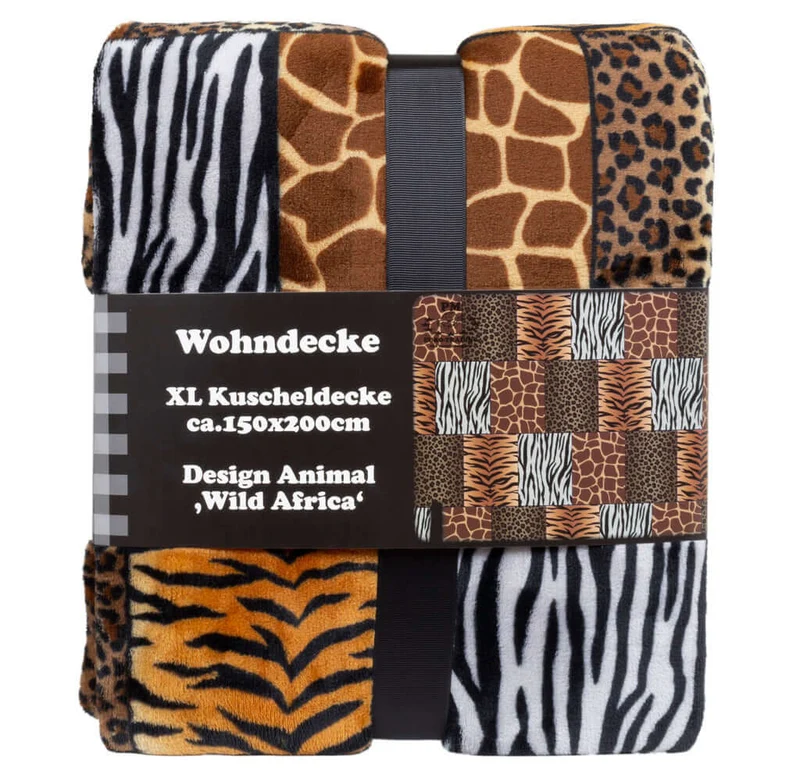Wohndecke 150x200cm Motiv Animal, VE-16