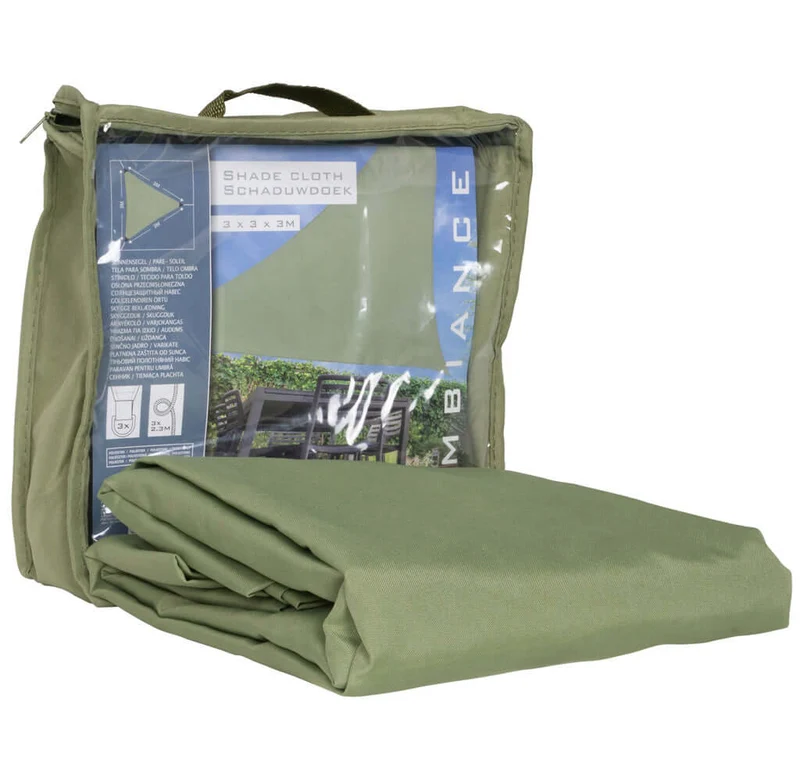 Dreieck-Sonnensegel 3x3x3m, Farbe olivgrün, VE-8