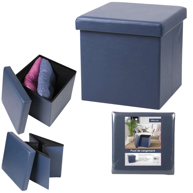 Faltbare Sitzbox Würfel, Farbe blau, VE-4