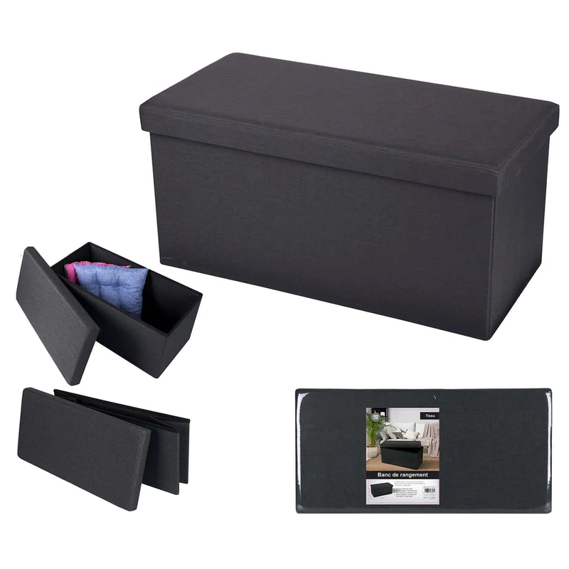 Faltbare Sitzbox 76cm, Farbe schwarz, VE-3