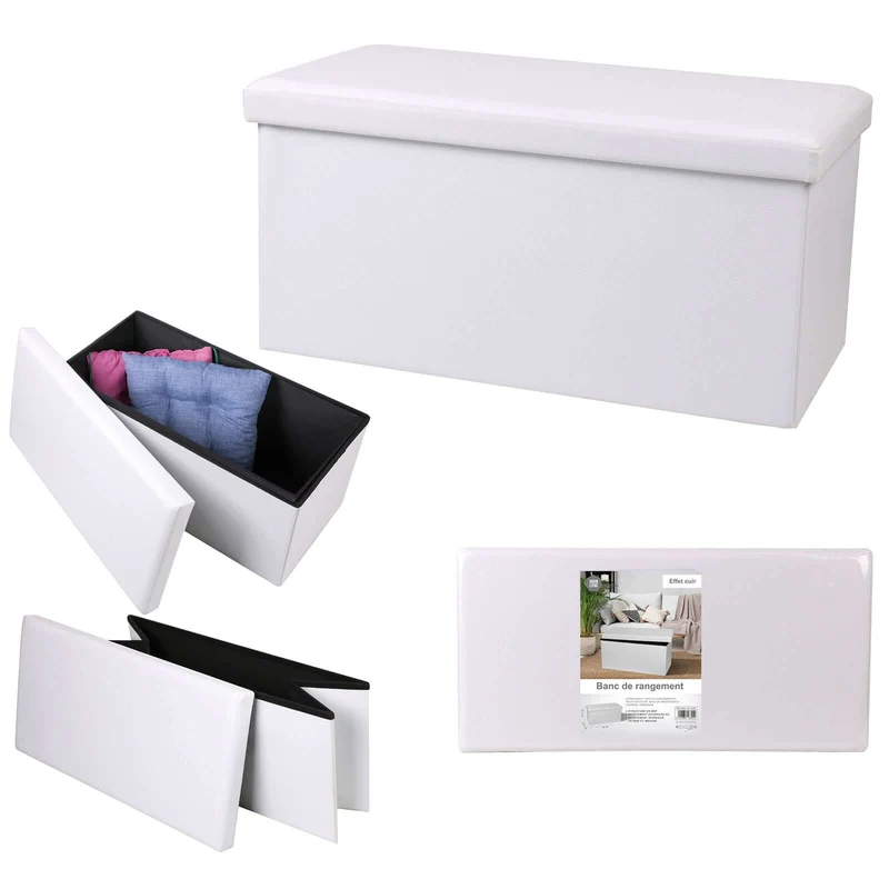 Faltbare Sitzbox 76cm, Farbe weiss, VE-3