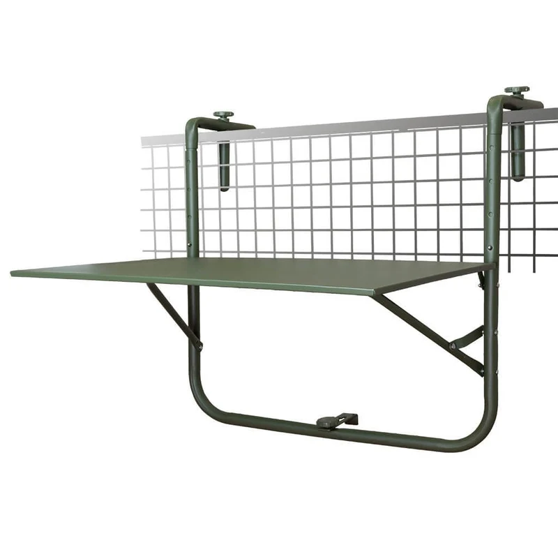 Balkontisch Stahl, Farbe matt-grün, VE-4