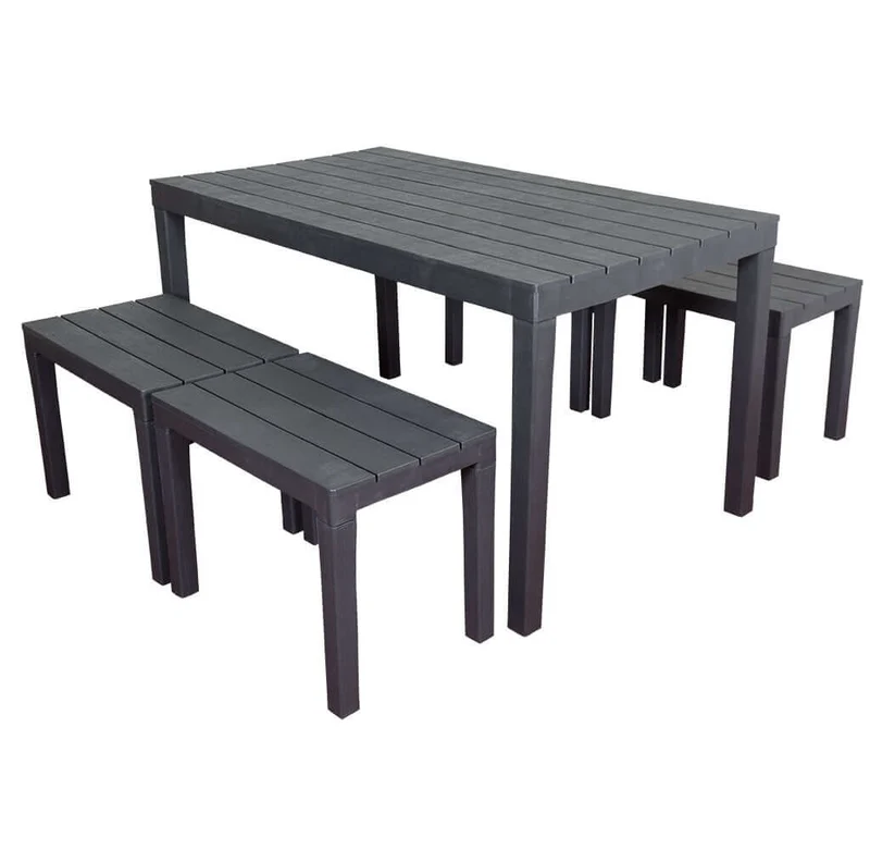 Gartenmöbel Sitzgruppe 5tlg 'Samoa' anthrazit VE-1