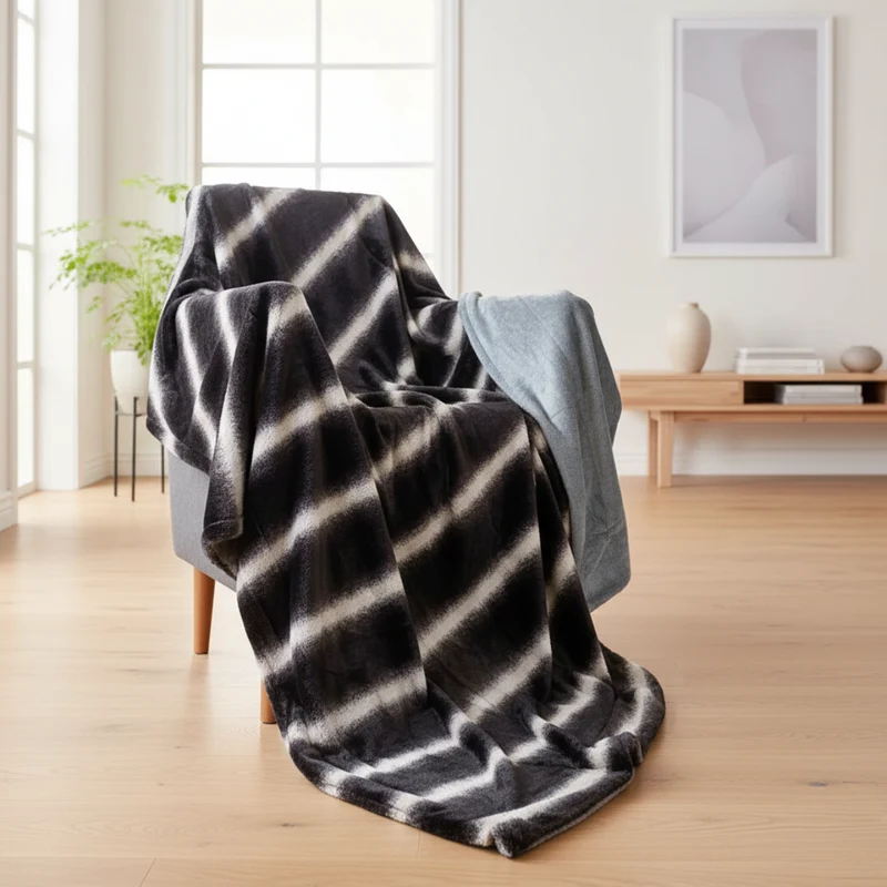 Wohndecke Chinchilla mit Flanell 150x200cm, VE-8